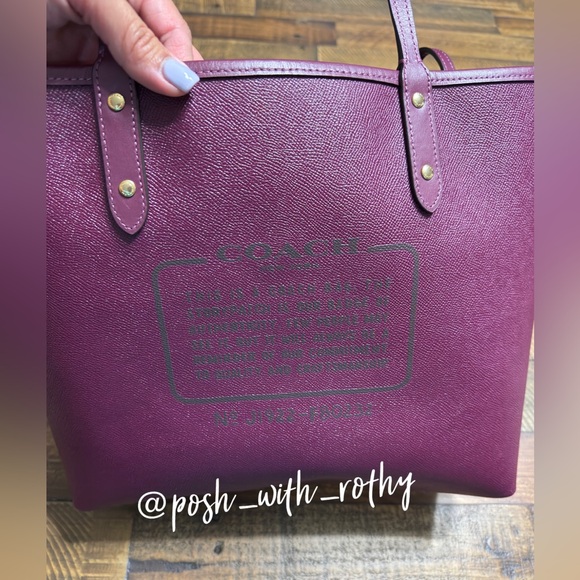 Coach Reversible City Tote With Party Cat Print 🐈 🎉 - Picture 6 of 11